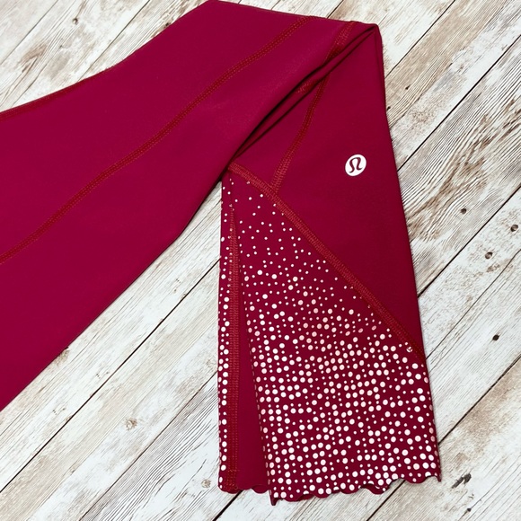 Lululemon Reflective Leggings Cranberry Red - Picture 5 of 9
